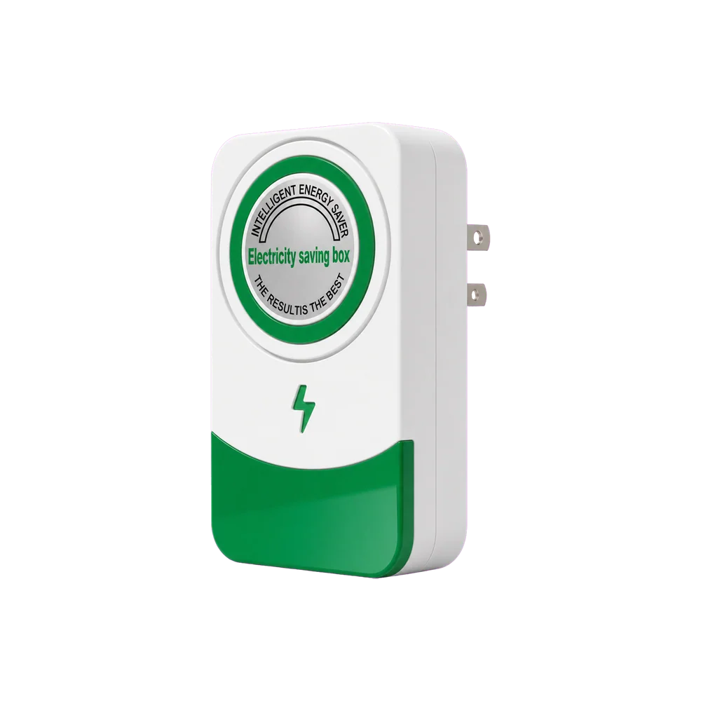 Original angled product photo of the Voltreya plug-in device